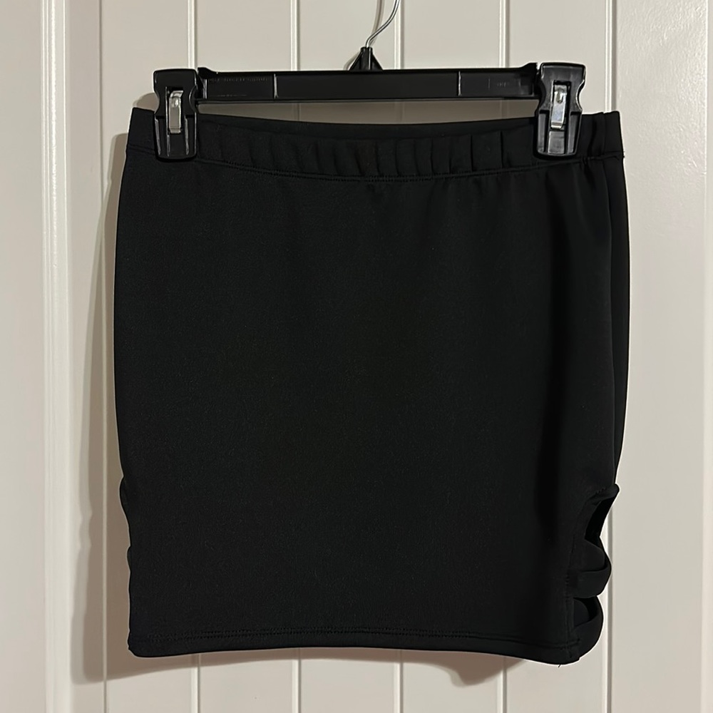 Black mini skirt